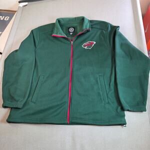 NHL Minnesota Wild XXL Full Zip Green Performance Fleece Jacket